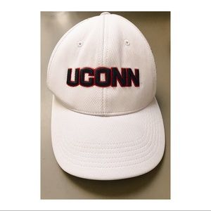 UConn White Unisex Baseball Hat